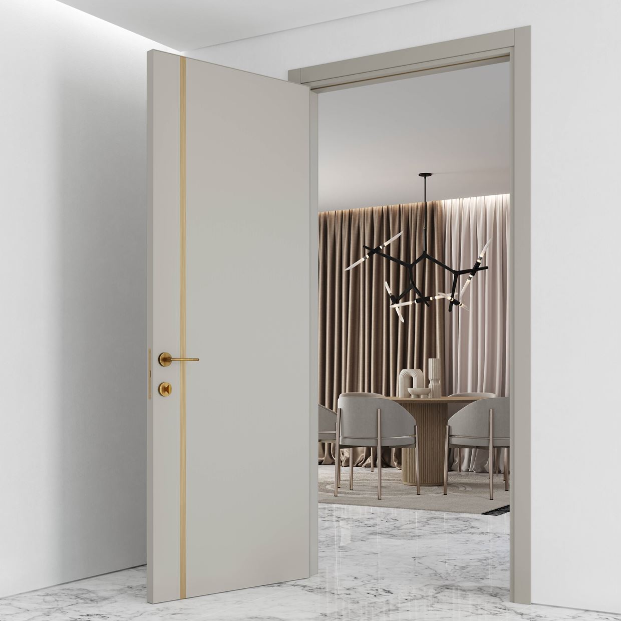 לחיצה להגדלת תמונה דלת האינו החדשה- זהב מושחר